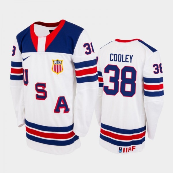 USA Hockey Logan Cooley 2022 NHL Draft White Home Jersey