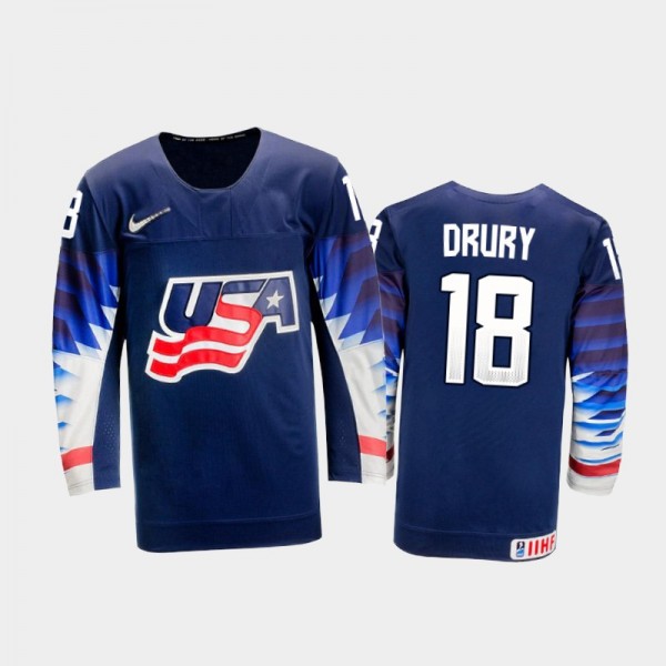 Jack Drury 2021 IIHF World Championship USA Away J...