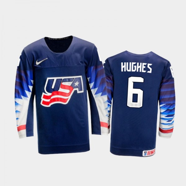 Luke Hughes 2021 IIHF U18 World Championship USA A...