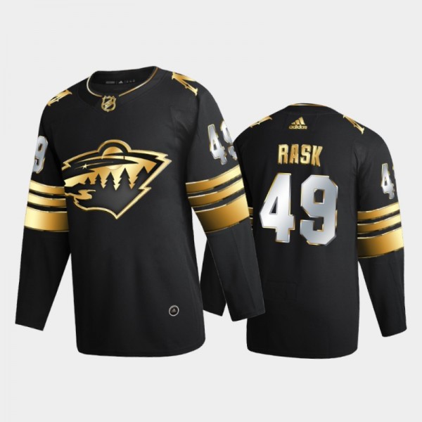 2020-21 Victor Rask Golden Edition Limited Authentic Minnesota Wild Jersey - Black