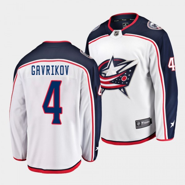 Vladislav Gavrikov Columbus Blue Jackets Away Whit...