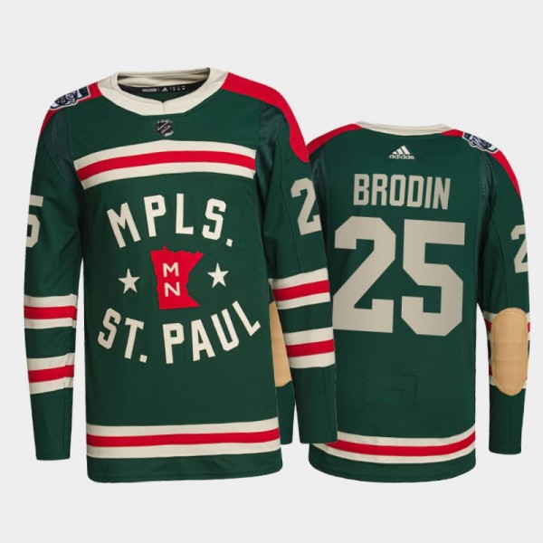 Jonas Brodin 2022 Winter Classic Minnesota Wild Gr...