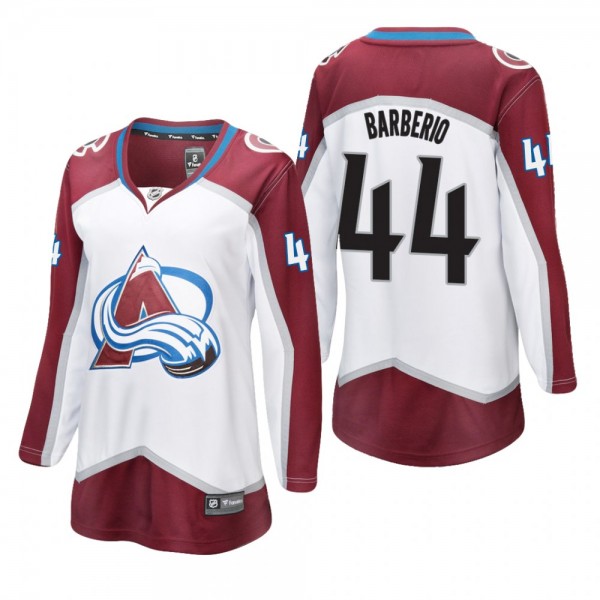 Avalanche Mark Barberio Away White Women's Breakaw...