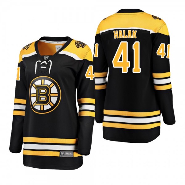 Bruins Jaroslav Halak Home Black Women's Breakaway...