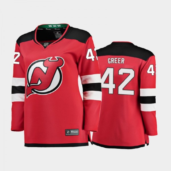 Home A.J. Greer Devils Women 2021 Jersey Red