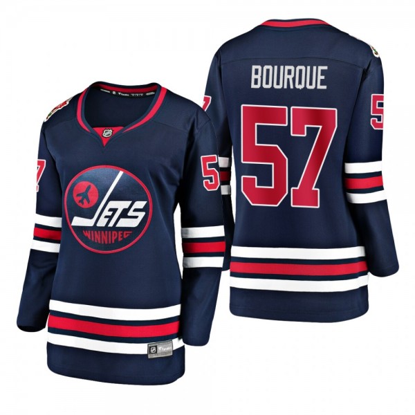 Jets Gabriel Bourque 2019 Heritage Classic Navy Wo...