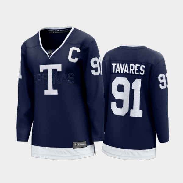 2022 John Tavares Maple Leafs Navy Jersey Women