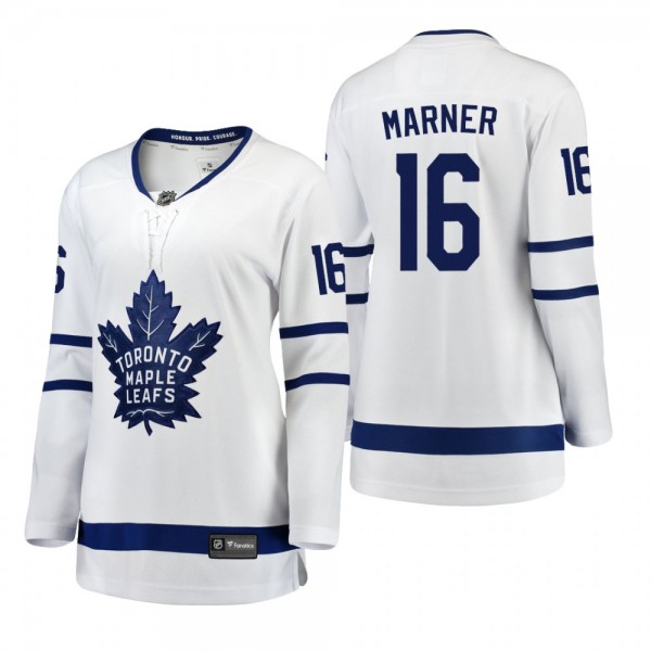 Maple Leafs Mitchell Marner Away White Women's Breakaway Player Jersey