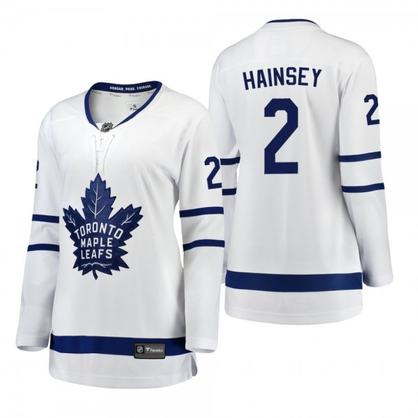 Maple Leafs Ron Hainsey Away White Women's Breakaway Player Jersey