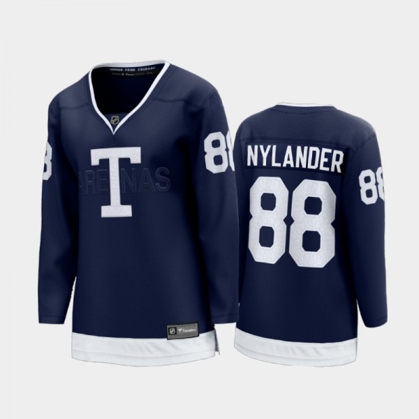 2022 William Nylander Maple Leafs Navy Jersey Wome...