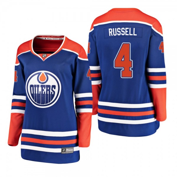 Oilers Kris Russell Alternate Royal Women's Breaka...