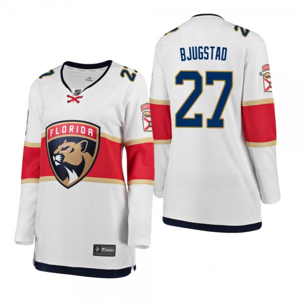 Panthers Nick Bjugstad Alternate White Women's Breakaway Player Away Jersey