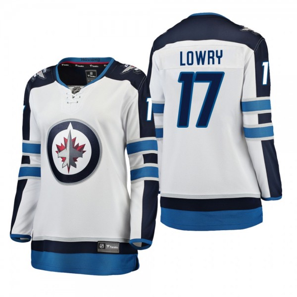 Winnipeg Jets Adam Lowry Away White Women's Breakaway Player Jersey