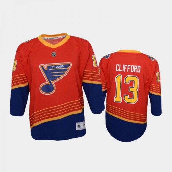 Kyle Clifford Reverse Retro Replica Youth St. Louis Blues 2020-21 Red Jersey