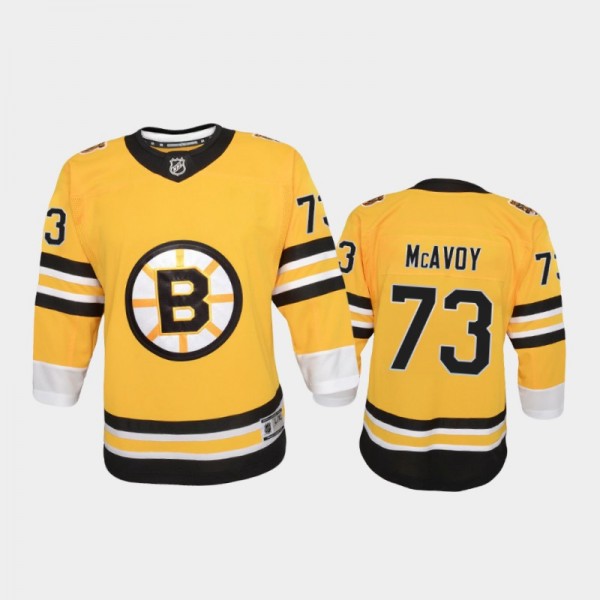 Charlie McAvoy Reverse Retro Replica Youth Boston Bruins 2020-21 Gold Jersey