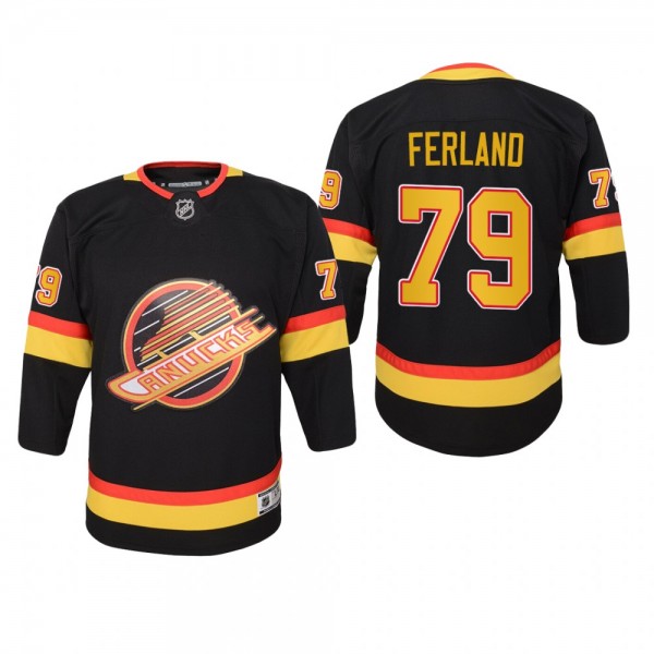 Micheal Ferland Throwback Flying Skate Premier Jersey Vancouver Canucks Youth