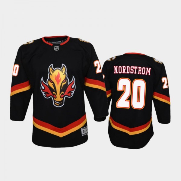 Joakim Nordstrom Reverse Retro Replica Youth Calgary Flames 2020-21 Black Jersey