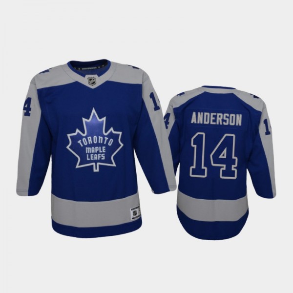 Joey Anderson Reverse Retro Replica Youth Toronto Maple Leafs 2020-21 Blue Jersey