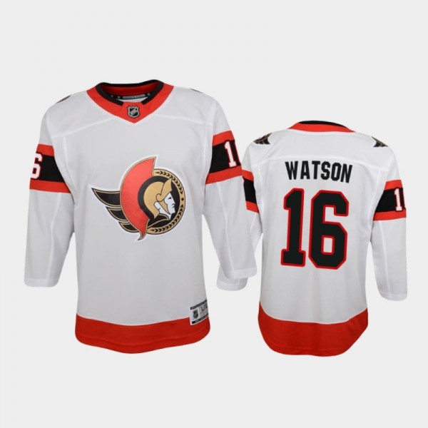 Austin Watson Away Youth Ottawa Senators 2021 Whit...