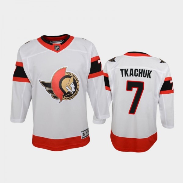 Brady Tkachuk Away Youth Ottawa Senators 2021 Whit...