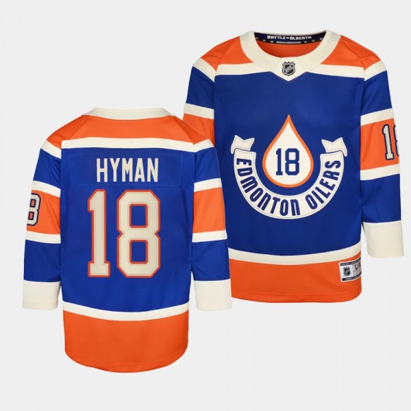 Edmonton Oilers #18 Zach Hyman 2023 NHL Heritage C...